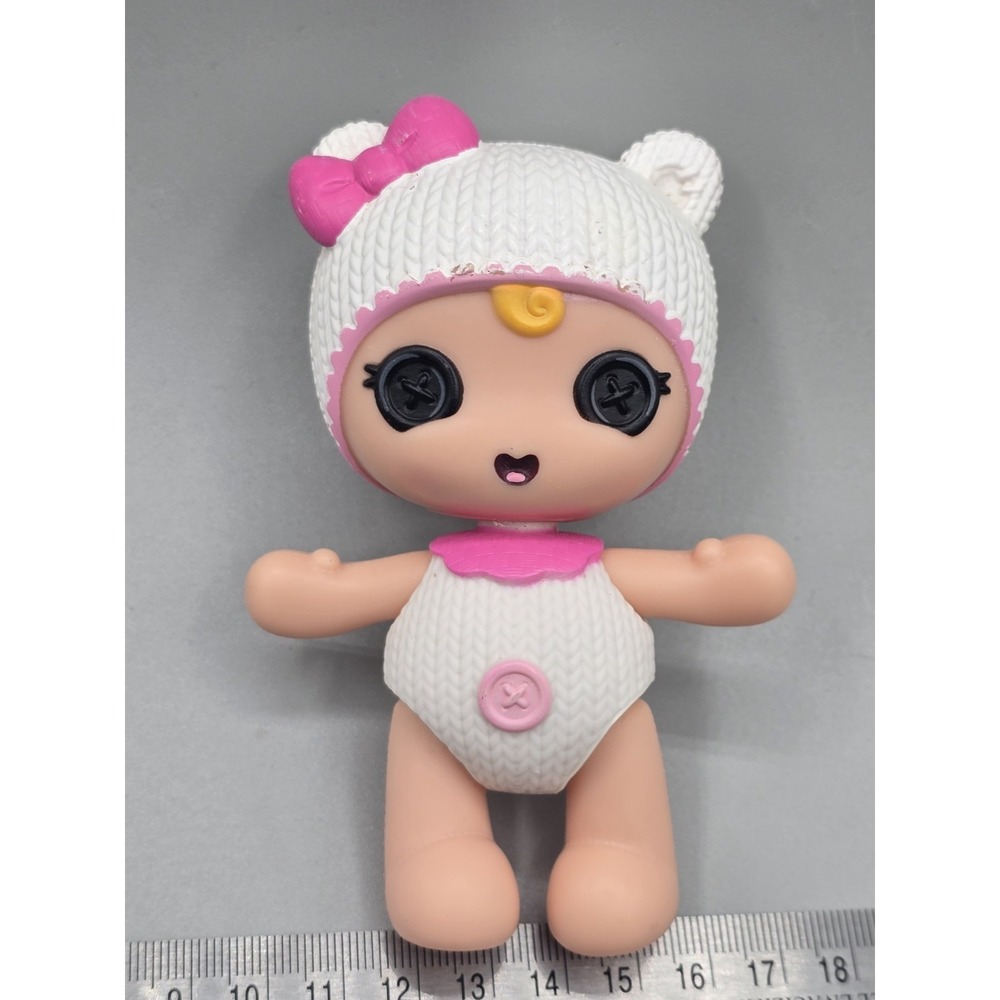 Lalaloopsy Babies Huggy Newborns Baby Doll 2014 White Teddy Bear Ears Posable 4"